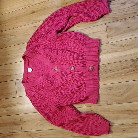 Hot Pink Chunky Knit Cardigan | Poshmark